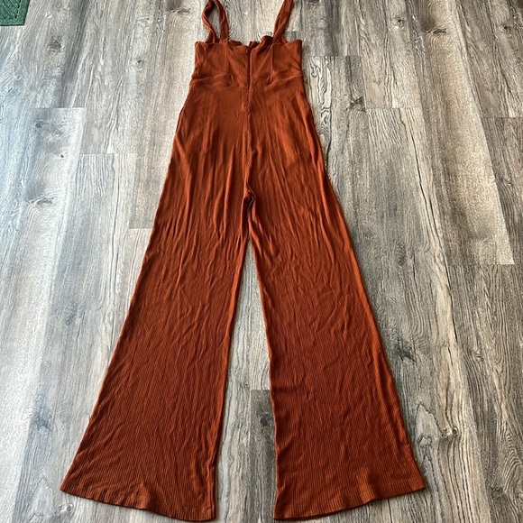 L*Space Jumpsuit Brown Selena Jumper Size Medium Sleeveless Lspace Pockets - Picture 8 of 10